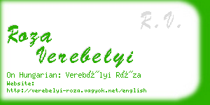 roza verebelyi business card